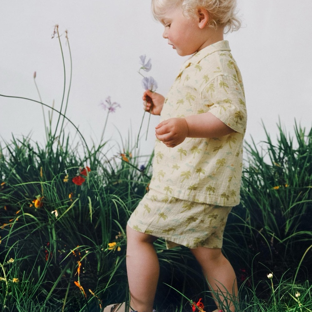 Zara Kids x Palm Tree Shirt & Shorts